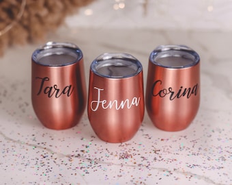 Bachelorette Party Favor , Wedding Party Gift, Personalized Wine Tumbler, Bachelorette Tumbler, Bridesmaid Gift