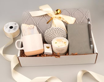 Thank You Gift Box for Mother Day with Mug and Candle Magnetic Closure Box Empty wirh Lid for Grandma 30th Birthday Party Box Basket for Her