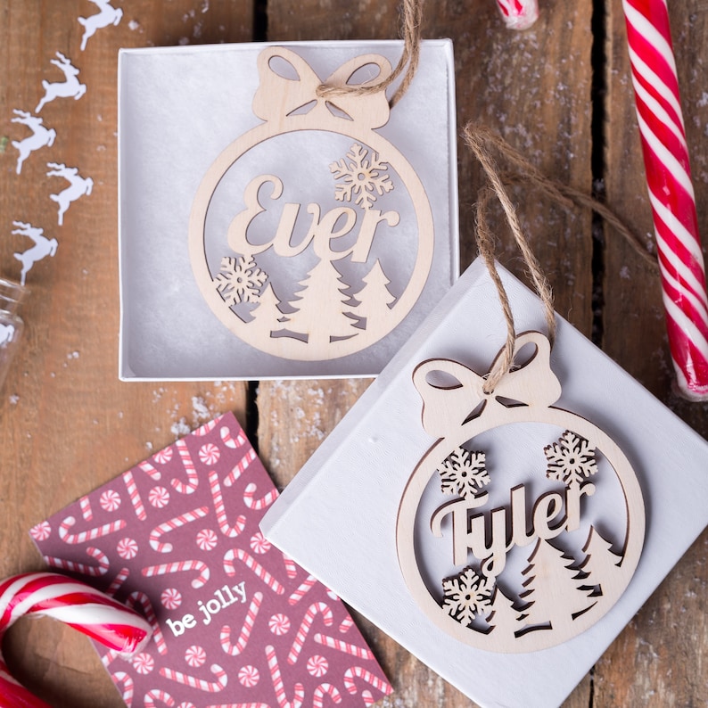 Personalized Ornament Holiday Ornament With Name Etsy