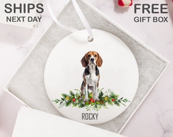 Beagles Ornament, Personalized  Pet Ornament, Dog Christmas Ornament, Gift for Dog, Lovers Dogs, Family Dog Gift, Pet Lover Gift,