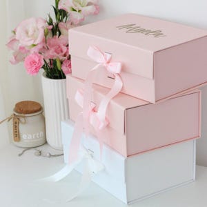 Bridesmaid Proposal Box Empty Magnetic Box with Ribbon Bachelorette Party Decor for Personalized with Name Birthday Gift Box Maid of Honor