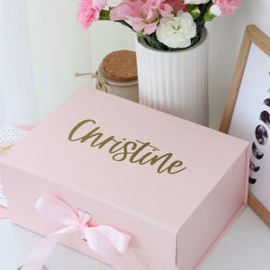 Bridesmaid Proposal Box Empty Foldable Favor Box Magnetic Box with Ribbon Bridal Shower Customized Party Guest Gift Maid of Honor Proposal