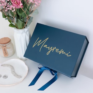 Bridesmaid Proposal Box Empty Box Medium Will be My Flower Girl Ribbon Gift Box Bridal Shower Personalized Box Maid of Honor Thank You Gift