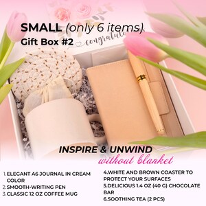 Cesta de agradecimiento para el jefe, cesta de regalo de agradecimiento al empleado con cuaderno, regalo para compañeros de trabajo, regalos corporativos, caja de regalo de condolencias para desear una pronta recuperación Box Set #2(Small)