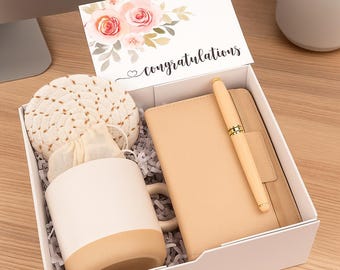 Corporate Gifts Box for Employees Cozy Appreciation Gift Hug in a Box for Her Welcome Gift Basket Graduation Box with Notebook and Blanket
