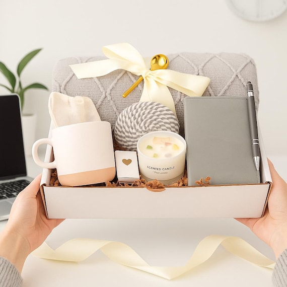 Appreciation Basket for Boss Employee Appreciation Gift Basket with Notebook Coworker Gift Corporate Gifts Get Well Soon Sympathy Gift Box