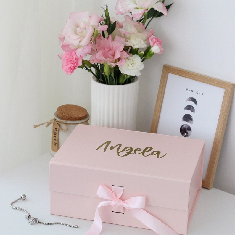 Custom Gift Box Personalized Bridesmaid Gift Box With Name Etsy