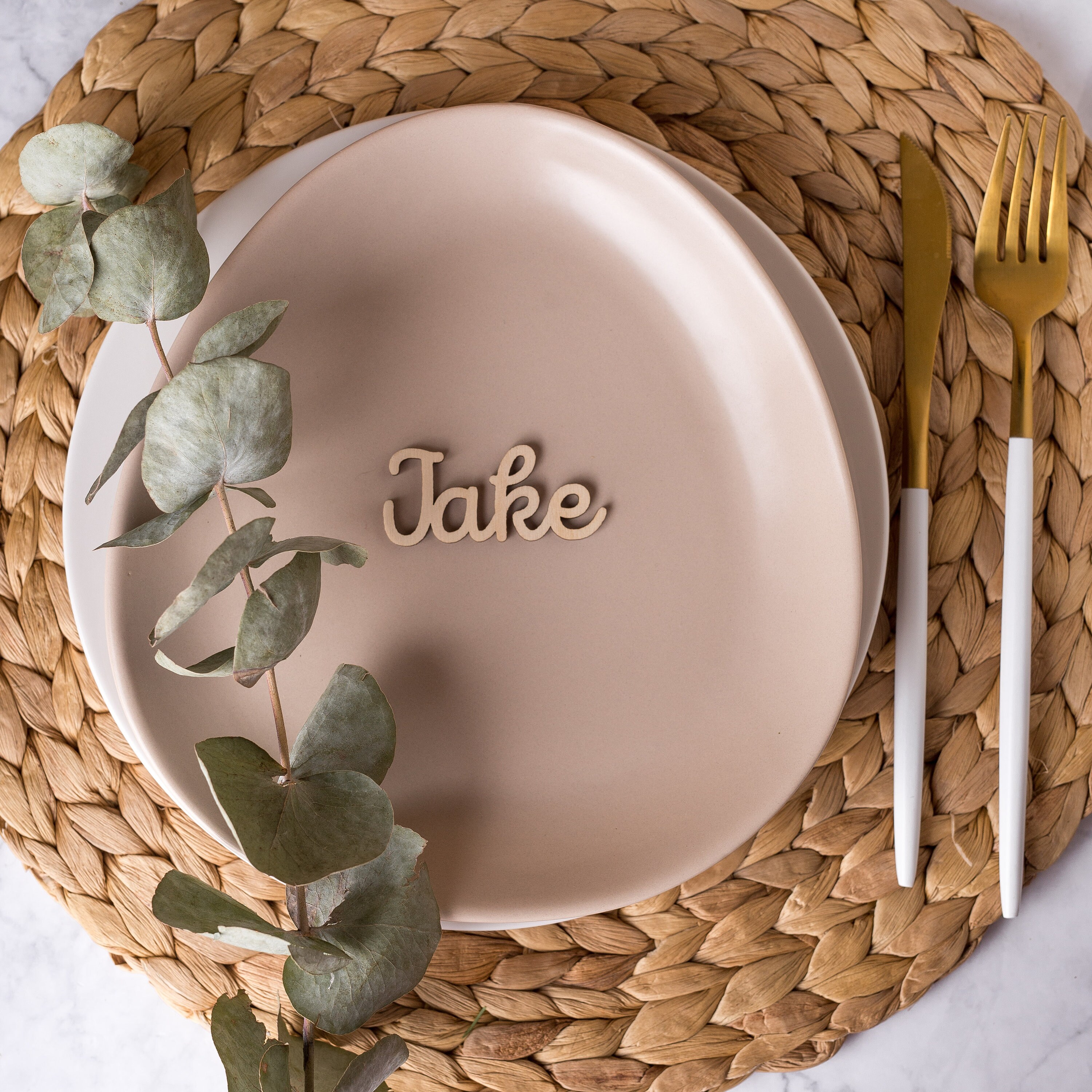 Laser cut name sign Wedding name tags Wedding place cards Etsy