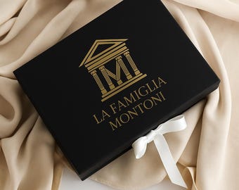 Custom Logo Box, Magnetic Closure Empty Gift Packaging with Ribbon, Lawyer Company gift