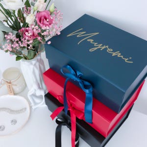 Custom Bridesmaid Gift Box Personalized Box with Name Elegant Gift Box Original Proposal Gift Personalized Name Custom Present Empty Box