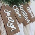Stocking Personalized Tags for Christmas: Laser Cut 3D Custom Name Wooden Signs