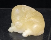 Japanese stone Netsuke with boar (pig) design
