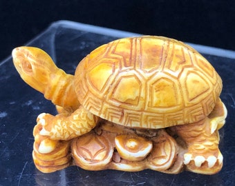 Netsuke Turtle - Etsy