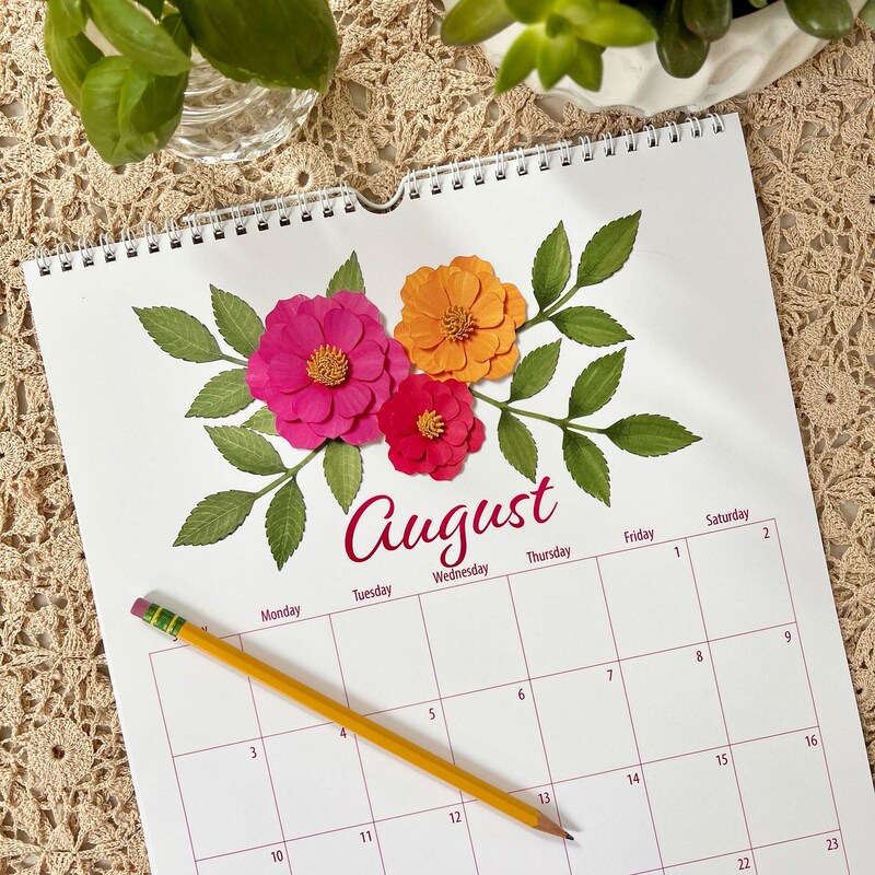 Academic Floral Calendar - Etsy