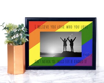 Custom Love Photo Mat, LGBT Pride, Pride, Engagement gift, Gay Wedding gift, Luke Bryan, Gay, Lesbian, Love, Present, Gift, Frame