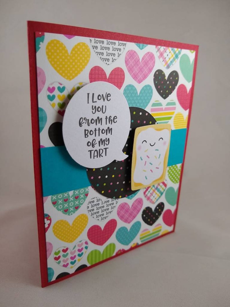 unique card handmade pun card I care card friend valentine card I love you card date night card pop tart card funny anniversary card