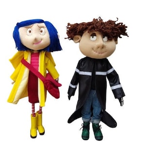 Coraline Jones and Wybie Lovat dolls bundle with regular eyes