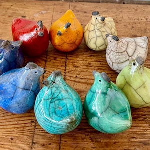 Raku Mini Hühner von Nathalie Hamill