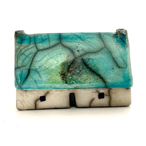 Raku mini Long Cottage (6.5cm) by Nathalie Hamill