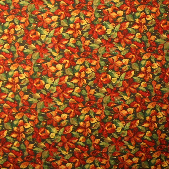 FABRI-QUILT FALL RETREAT SMALL LEAVES COTTON BTY