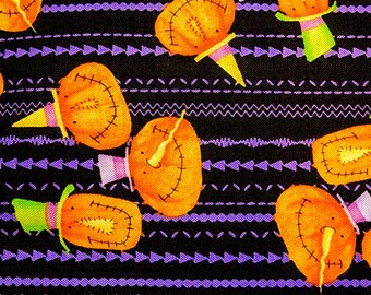 Halloween Fabric, Jack O Lanterns, Hocus Pocus by RJR Prints