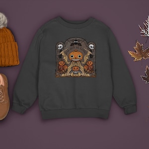 Folk Horror Halloween Pottsfield Tombstone Classic Sweatshirt - Charcoal Gray