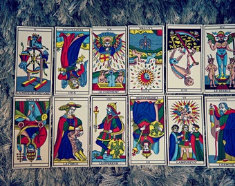 Astrological Tarot Spread – Detailed Yearly Forecast with Tarot de Marseille Major Arcana – PDF Reading