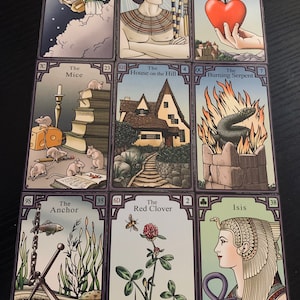 Ma vie amoureuse du mois à venir - Boîte à tartiner Lenormand - Lecture de 9 cartes