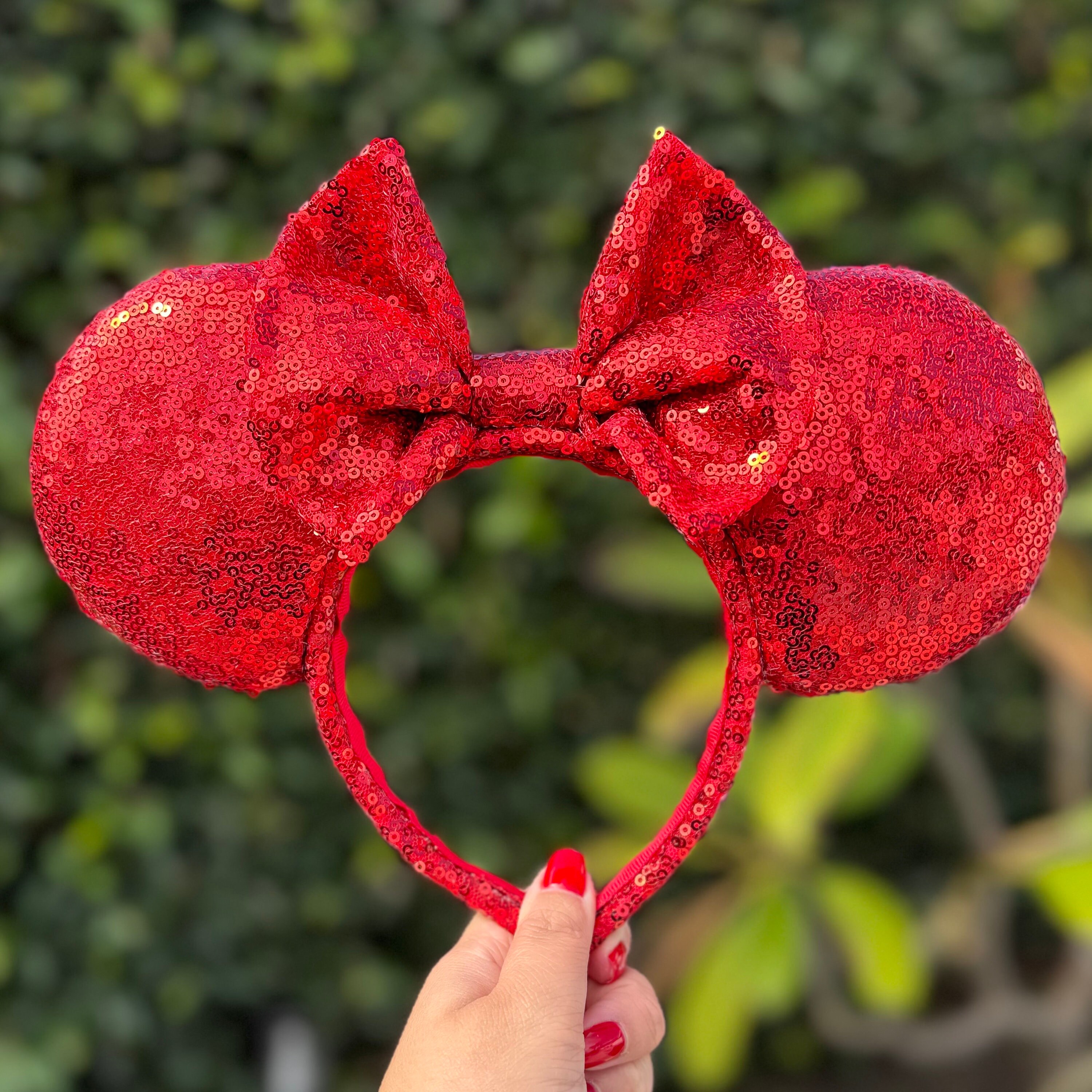Red Sequin Minnie Mouse Ears - Etsy display picture 3