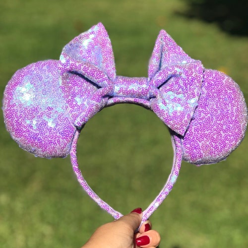 Minnie Mouse Ears Rose Minnie Mouse Ears Sequin Minnie Mouse Etsy
