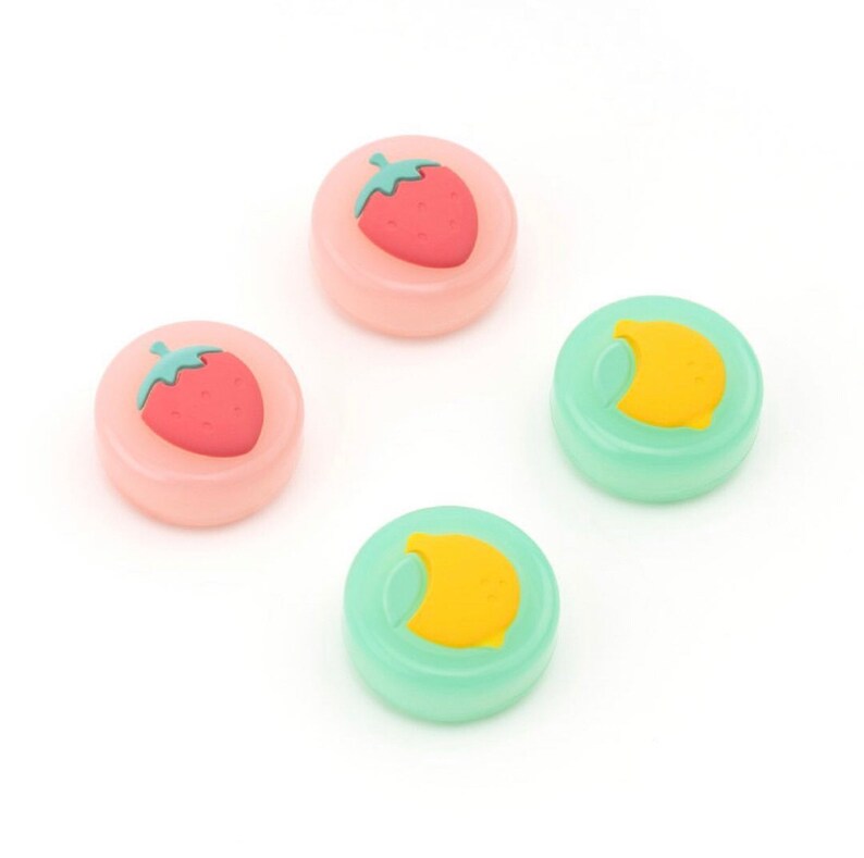 Strawberry and Lemon Fruit Jelly Thumb Grips Nintendo Switch Etsy