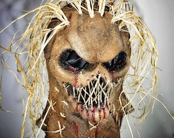 Masque d'épouvantail en toile de jute - Les morts-vivants