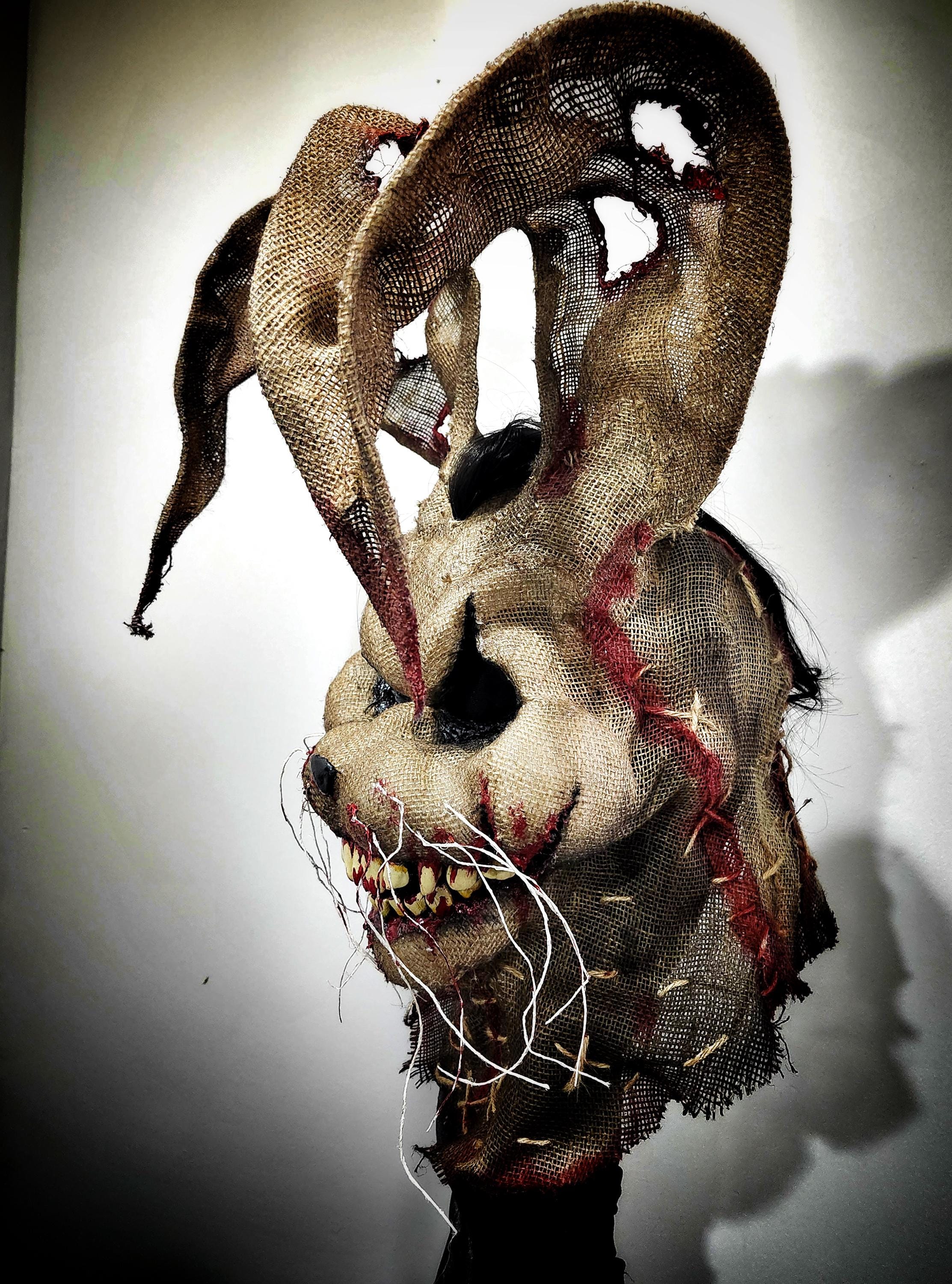 Creepy Bunny Mask – Disturbing Horror Rabbit Mask – Haunted House ...