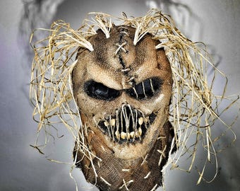 Masque d'épouvantail en toile de jute - Night walker
