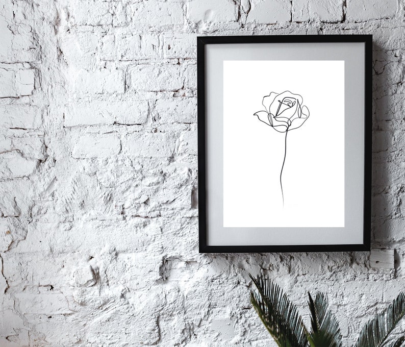 Dessin rose imprimable art minimaliste abstrait dessin ... Dessin rose imprimable art minimaliste abstrait dessin ...
