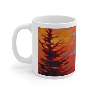 Sunset Coffee Mug 11oz, Hand painted design, Original Artwork, Tea