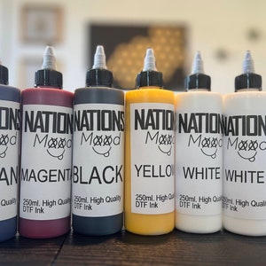Premium DTF Ink For DTF Printing and DTF Printers 250ml Bottles