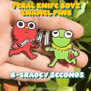Feral Kermie & Friend Emaille Taschenmesser Boyz Emaille Pins - B-GRADE / SEKUNDEN QUALITÄT