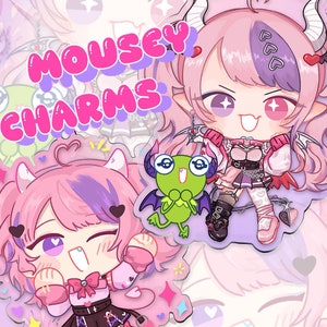 Ironmouse Chibi Acrylic Charms - Mousey Gremolin Keychains
