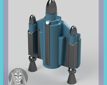 Death Watch Jetpack y placa trasera - Archivos 3D