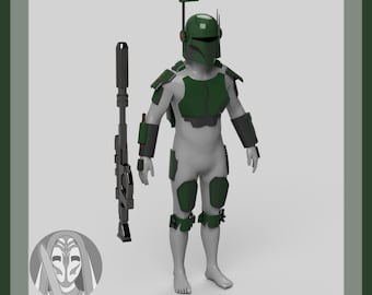 El francotirador - Conjunto de armadura mandaloriana - Archivos 3D