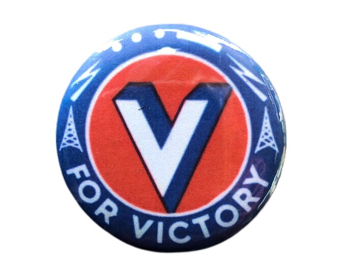 V For Victory Pin Wwii Reproduction Etsy
