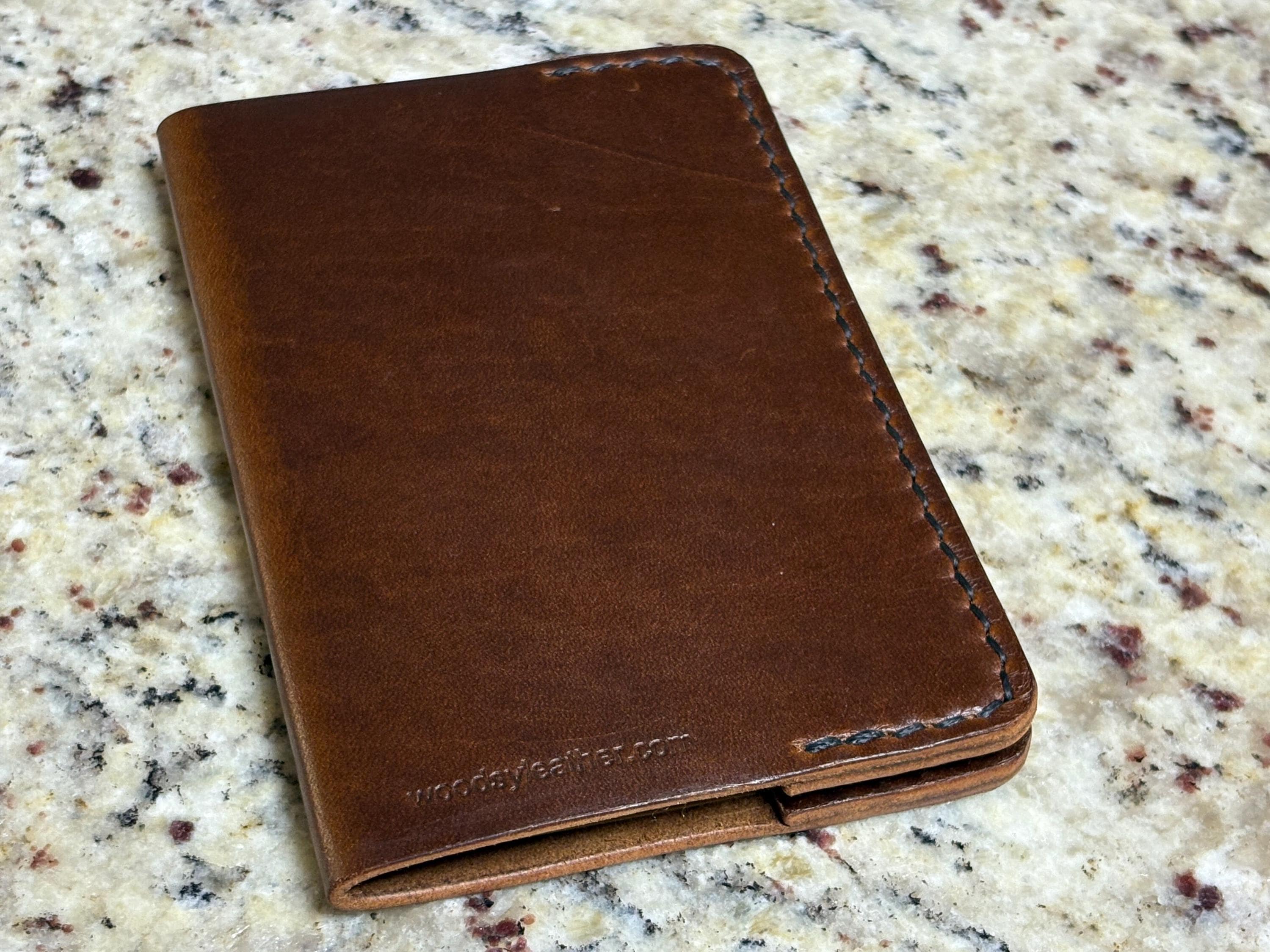 Brown Leather Field Notes Journal Cover, Slimline, Minimalistic, Classy, 6mm Hand-stitched, Gift, Handmade