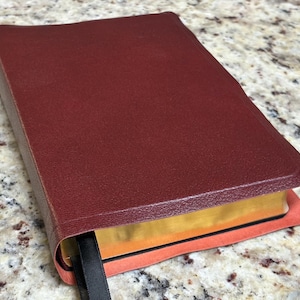 Holman KJV Single-Column Personal Size Bible rebound in Burgundy Siegel Leather