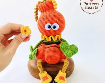 Crochet Pumpkin Doll Pattern: Amigurumi Autumn Toy (PDF Pattern)