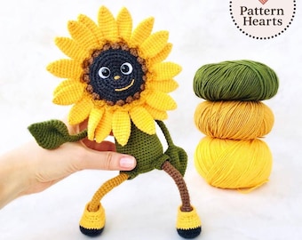 Crochet Sunflower Doll Pattern: Easy Amigurumi Flower Toy (PDF Pattern)