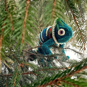 Chameleon Crochet Pattern Amigurumi Lizard PDF Plush Reptile DIY Animal Pattern image 3