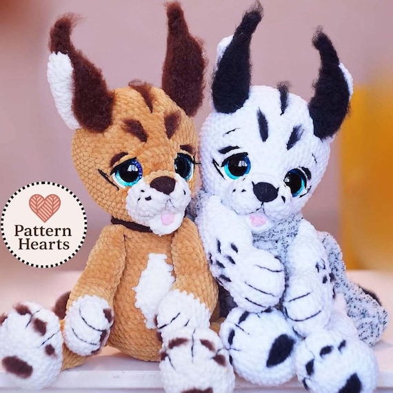 Baby Lynx Crochet Pattern PDF: Amigurumi Wild Cat Plush