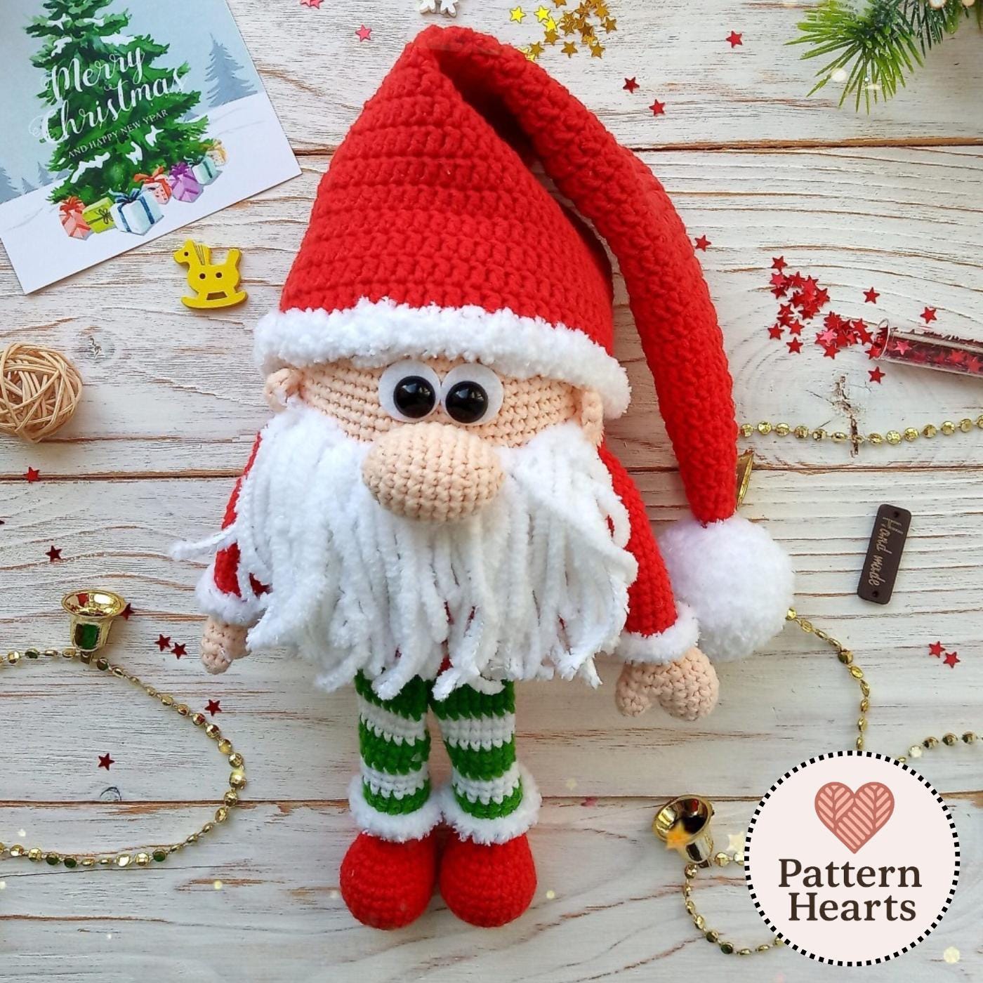 39 Christmas Gnome Crochet Patterns for Cozy Holiday Decorating 37 Santa Gnome Crochet Pattern: Christmas Amigurumi Doll