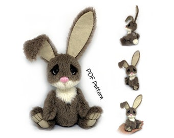 Woodland Critters – Little Bunny (kunstenaarsteddybeer - instant download - pdf-patroon - e-patroon - naaipatroon)